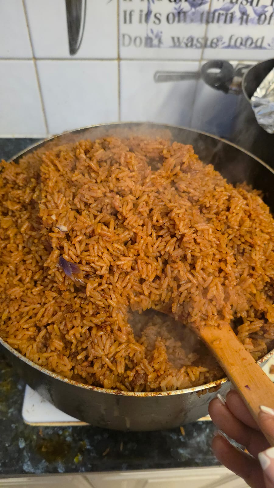 Nigerian jollof Rice with chicken /turkey